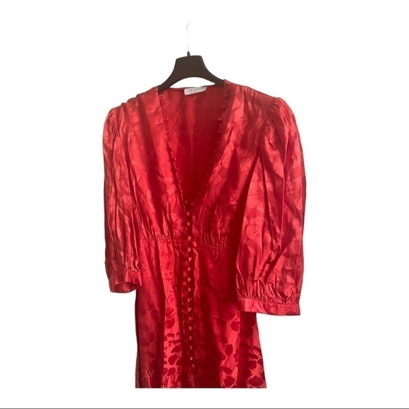 SANDRO Azelie silk-blend mini dress (red) - Picture 7 of 16